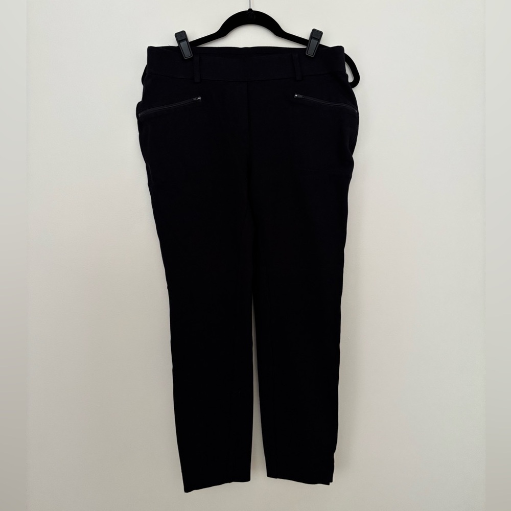 Belyn Key Black Slim Zip-Pocket Pants